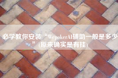 必学教你安装“WepokerAI辅助一般是多少”(原来确实是有挂)