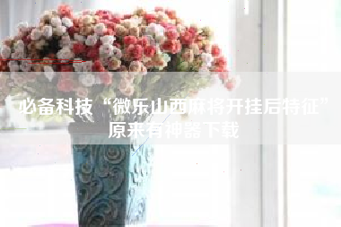 必备科技“微乐山西麻将开挂后特征”原来有神器下载