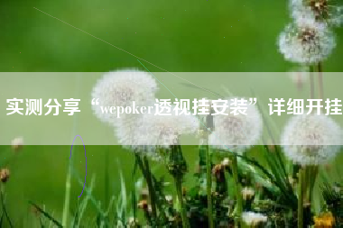 实测分享“wepoker透视挂安装	”详细开挂