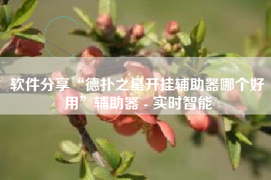 软件分享“德扑之星开挂辅助器哪个好用”辅助器 - 实时智能