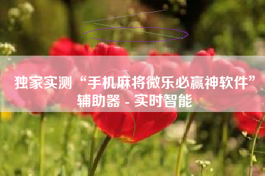 独家实测“手机麻将微乐必赢神软件”辅助器 - 实时智能