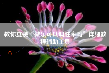 教你安装“微乐可以调胜率吗”详细教程辅助工具