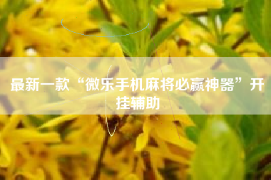 最新一款“微乐手机麻将必赢神器”开挂辅助