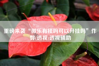 重磅来袭“微乐有挂吗可以开挂吗	”作弊(透视)透视辅助