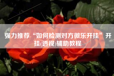 强力推荐“如何检测对方微乐开挂	”开挂(透视)辅助教程