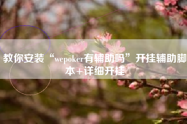 教你安装“wepoker有辅助吗”开挂辅助脚本+详细开挂