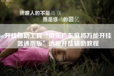 开挂辅助工具“微乐广东麻将万能开挂器通用版	”透视开挂辅助教程