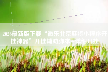 2026最新版下载“微乐北京麻将小程序开挂神器”开挂辅助脚本+详细开挂