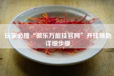 玩家必搜“微乐万能挂官网”开挂辅助详细步骤 玩家必搜“微乐万能挂官网”开挂辅助详细步骤