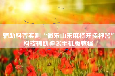 辅助科普实测“微乐山东麻将开挂神器”科技辅助神器手机版教程 辅助科普实测“微乐山东麻将开挂神器”科技辅助神器手机版教程