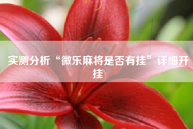 实测分析“微乐麻将是否有挂”详细开挂