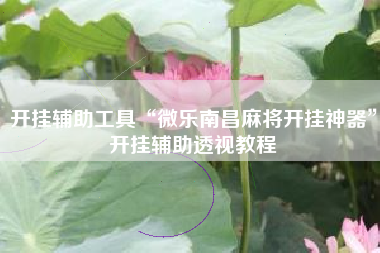 开挂辅助工具“微乐南昌麻将开挂神器	”开挂辅助透视教程