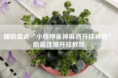 辅助盘点“小程序雀神麻将开挂神器”(助赢详细开挂教程)