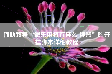 辅助教程“微乐麻将有挂么 神器	”附开挂脚本详细教程