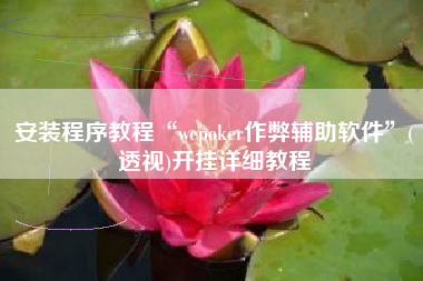 安装程序教程“wepoker作弊辅助软件	”(透视)开挂详细教程