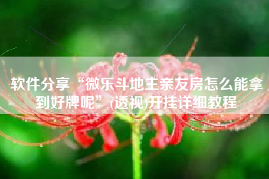 软件分享“微乐斗地主亲友房怎么能拿到好牌呢”(透视)开挂详细教程