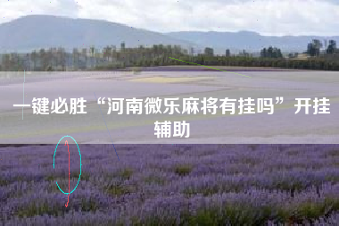 一键必胜“河南微乐麻将有挂吗	”开挂辅助