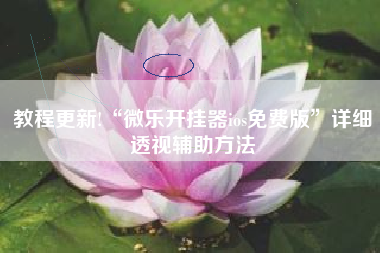 教程更新!“微乐开挂器ios免费版	”详细透视辅助方法