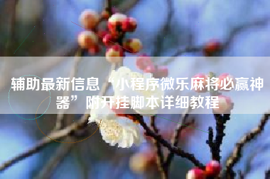 辅助最新信息“小程序微乐麻将必赢神器	”附开挂脚本详细教程