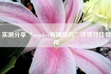 实测分享“wepoker有辅助吗	”详细开挂教程