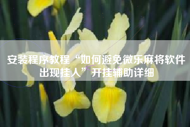 安装程序教程“如何避免微乐麻将软件出现挂人”开挂辅助详细