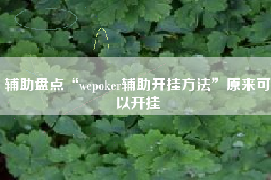 辅助盘点“wepoker辅助开挂方法”原来可以开挂