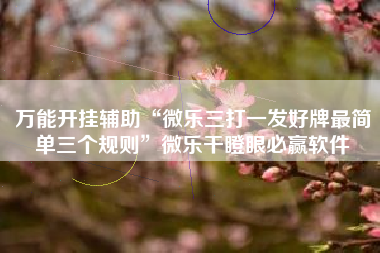 万能开挂辅助“微乐三打一发好牌最简单三个规则”微乐干瞪眼必赢软件