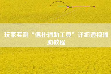 玩家实测“德扑辅助工具”详细透视辅助教程 玩家实测“德扑辅助工具”详细透视辅助教程