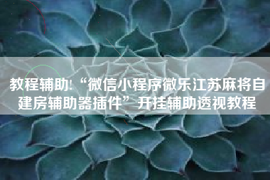 教程辅助!“微信小程序微乐江苏麻将自建房辅助器插件	”开挂辅助透视教程