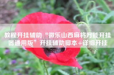 教程开挂辅助“微乐山西麻将万能开挂器通用版”开挂辅助脚本+详细开挂