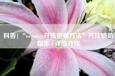 科普|“wepoker开挂透视方法	”开挂辅助脚本+详细开挂