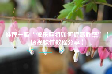 推荐一款“微乐麻将如何提高胜率”【透视软件教程分享】 推荐一款“微乐麻将如何提高胜率”【透视软件教程分享】