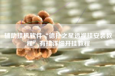 辅助挂机软件“德扑之星透视挂安装教程”有挂详细开挂教程