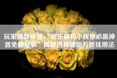 玩家辅助神器:“微乐麻将小程序必赢神器免费安装	”揭秘透视辅助万能挂用法