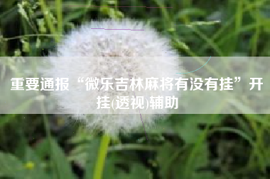 重要通报“微乐吉林麻将有没有挂	”开挂(透视)辅助