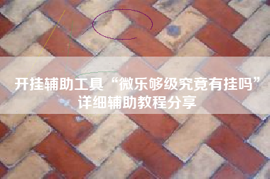 开挂辅助工具“微乐够级究竟有挂吗	”详细辅助教程分享