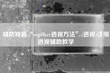 辅助神器“wepOker透视方法”(透视)详细透视辅助教学