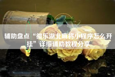 辅助盘点“微乐湖北麻将小程序怎么开挂”详细辅助教程分享