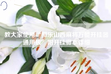 教大家使用“微乐山西麻将万能开挂器通用版”附开挂脚本详细