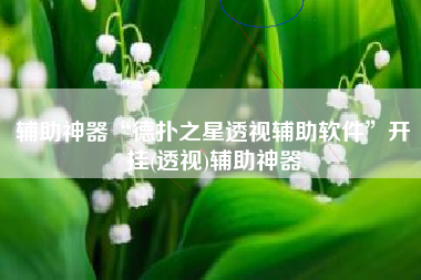辅助神器“德扑之星透视辅助软件”开挂(透视)辅助神器