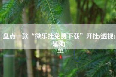 盘点一款“微乐挂免费下载”开挂(透视)辅助