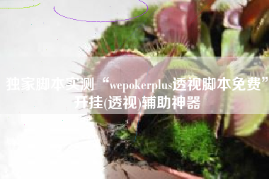 独家脚本实测“wepokerplus透视脚本免费”开挂(透视)辅助神器