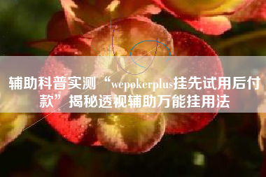辅助科普实测“wepokerplus挂先试用后付款	”揭秘透视辅助万能挂用法