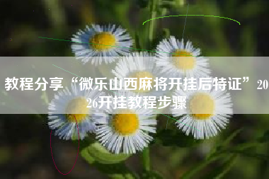教程分享“微乐山西麻将开挂后特证”2026开挂教程步骤