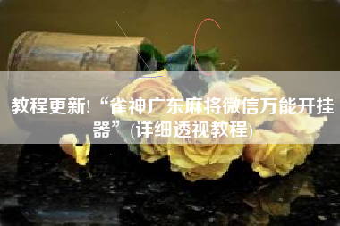 教程更新!“雀神广东麻将微信万能开挂器”(详细透视教程)