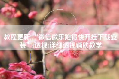 教程更新!“微信微乐跑得快开挂下载安装”(透视)详细透视辅助教学