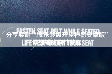 分享实测“微乐够级开挂神器安卓版	”详细辅助软件教程